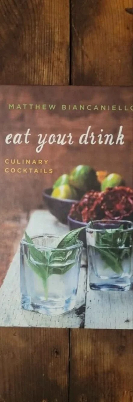 Eat Your Drink Culinary Cocktails Book - Brown/Cream Cover